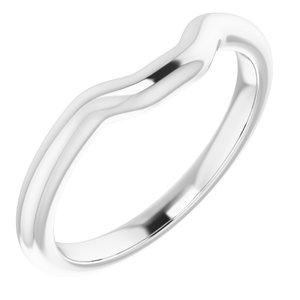 Sterling Silver Band for 6x4 mm Emerald Ring