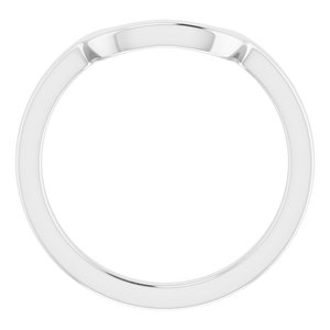 Sterling Silver Band for 10 x 8 mm Emerald Ring
