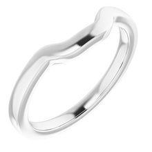 Load image into Gallery viewer, Sterling Silver Band for 7 x 7 mm Asscher Ring
