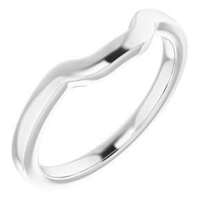 Sterling Silver Band for 7 x 7 mm Asscher Ring