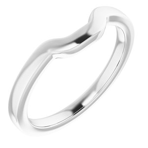 Sterling Silver Band for 7 x 5 mm Emerald Ring