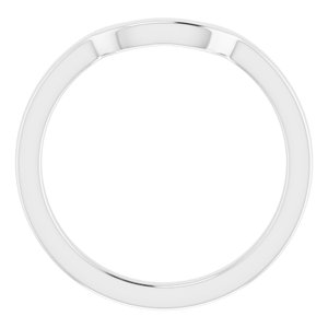 Sterling Silver Band for 7 x 7 mm Asscher Ring