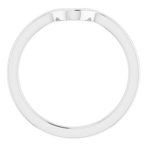Sterling Silver Band for 6 x 6 mm Heart Ring