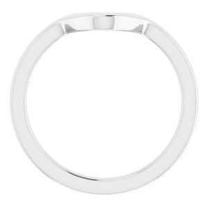 Sterling Silver Band for 10 x 10 mm Heart Ring