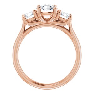 14K Rose 8 mm Round Forever One‚Ñ¢ Moissanite Engagement Ring