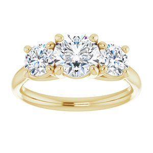 Charles & Colvard Moissanite¬Æ Three-Stone Engagement Ring  