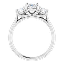 Load image into Gallery viewer, Platinum 8x6 mm Oval Forever One‚Ñ¢ Moissanite Engagement Ring

