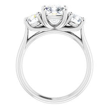 Load image into Gallery viewer, Platinum 7 mm Cushion Forever One‚Ñ¢ Moissanite Engagement Ring
