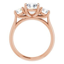 Load image into Gallery viewer, 14K Rose 7 mm Cushion Forever One‚Ñ¢ Moissanite Engagement Ring
