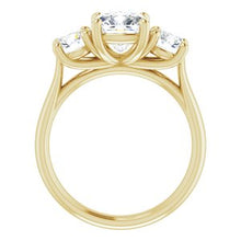 Load image into Gallery viewer, 14K Yellow 7 mm Cushion Forever One‚Ñ¢ Moissanite Engagement Ring
