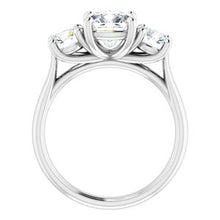 Load image into Gallery viewer, 14K White 7 mm Cushion Forever One‚Ñ¢ Moissanite Engagement Ring

