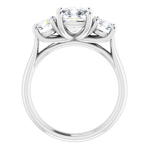 Platinum 7 mm Cushion Forever One‚Ñ¢ Moissanite Engagement Ring