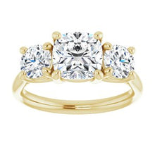 Load image into Gallery viewer, Charles &amp; Colvard Moissanite¬Æ Three-Stone Engagement Ring  
