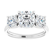 Load image into Gallery viewer, Charles &amp; Colvard Moissanite¬Æ Three-Stone Engagement Ring  
