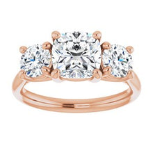 Load image into Gallery viewer, Charles &amp; Colvard Moissanite¬Æ Three-Stone Engagement Ring  
