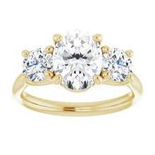 Charger l'image dans la galerie, Charles &amp; Colvard Moissanite¬Æ Three-Stone Engagement Ring  
