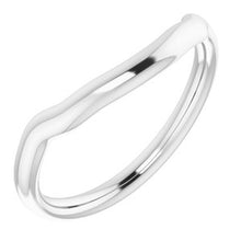 Charger l'image dans la galerie, Sterling Silver Band for 13 x 13 mm Cushion Ring
