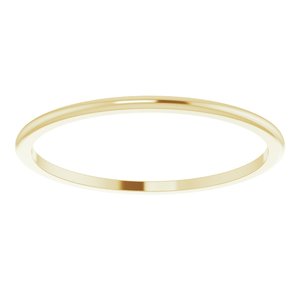 10K Yellow 1 mm Half Round Band Size 9