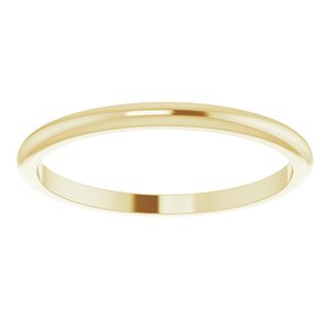 10K Yellow 1.5 mm Half Round Band Size 6