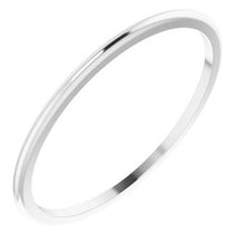 Charger l&#39;image dans la galerie, 14K White 1 mm Half Round Band Size 9
