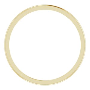 10K Yellow 1 mm Half Round Band Size 9