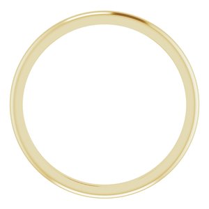 10K Yellow 1.5 mm Half Round Band Size 6