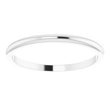 Load image into Gallery viewer, 10K White 1.5 mm Half Round Band Size 7
