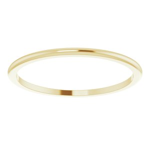 10K Yellow 1 mm Half Round Band Size 7