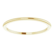 Charger l&#39;image dans la galerie, 14K Yellow 1 mm Half Round Band Size 7
