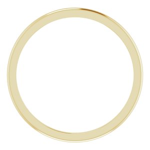 10K Yellow 1 mm Half Round Band Size 6