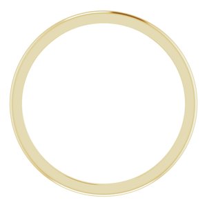 10K Yellow 1 mm Half Round Band Size 7