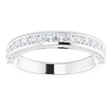 Load image into Gallery viewer, 14K White 7/8 CTW Square Diamond Anniversary Band
