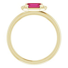 Load image into Gallery viewer, 14K Yellow Ruby &amp; .02 CTW Diamond Stackable Ring
