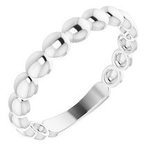 Charger l'image dans la galerie, Sterling Silver Beaded Stackable Ring

