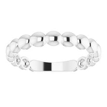 Charger l'image dans la galerie, Sterling Silver Beaded Stackable Ring
