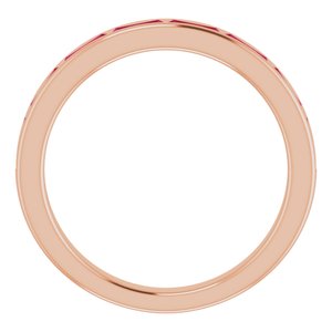 Bague rubis rose 14K