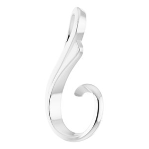 Sterling Silver Freeform Slide Pendant