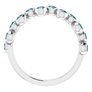Platinum Alexandrite Bezel-Set Ring