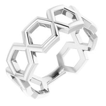 Charger l'image dans la galerie, Sterling Silver Geometric Ring
