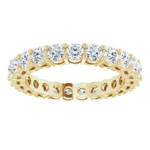 Load image into Gallery viewer, 14K Yellow 3/8 CTW Diamond Anniversary Band Size 4.5
