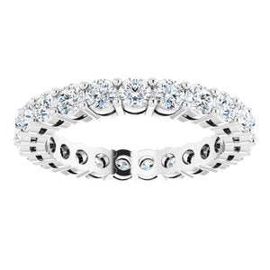 14K White 1 3/8 CTW Diamond Eternity Band Taille 5