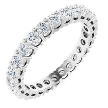 Load image into Gallery viewer, Platinum 1 1/2 CTW Diamond Eternity Band Size 7.5
