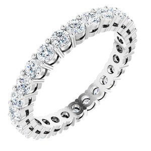 Platinum 1 1/2 CTW Diamond Eternity Band Size 7.5
