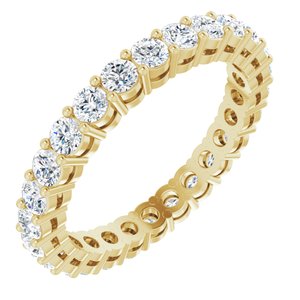 14K Yellow 3/8 CTW Diamond Anniversary Band Size 8