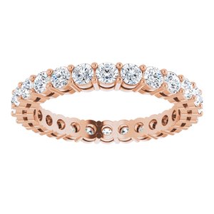14K Rose 1 1/2 CTW Diamond Eternity Band Taille 7,5