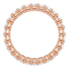 Load image into Gallery viewer, 14K Rose 1 1/2 CTW Diamond Eternity Band Size 8
