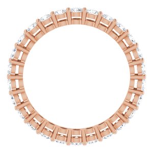 14K Rose 1 1/2 CTW Diamond Eternity Band Size 8
