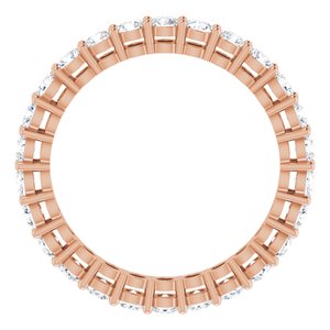14K Rose 1 1/2 CTW Diamond Eternity Band Taille 7,5