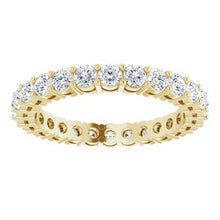 Load image into Gallery viewer, 14K Yellow 3/8 CTW Diamond Anniversary Band Size 6.5
