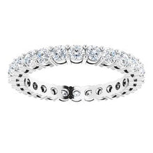 Load image into Gallery viewer, Platinum 1 1/2 CTW Diamond Eternity Band Size 6.5
